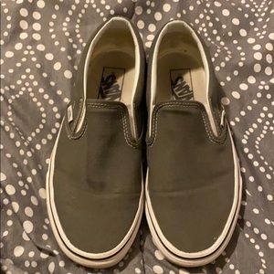 Gray slip on vans